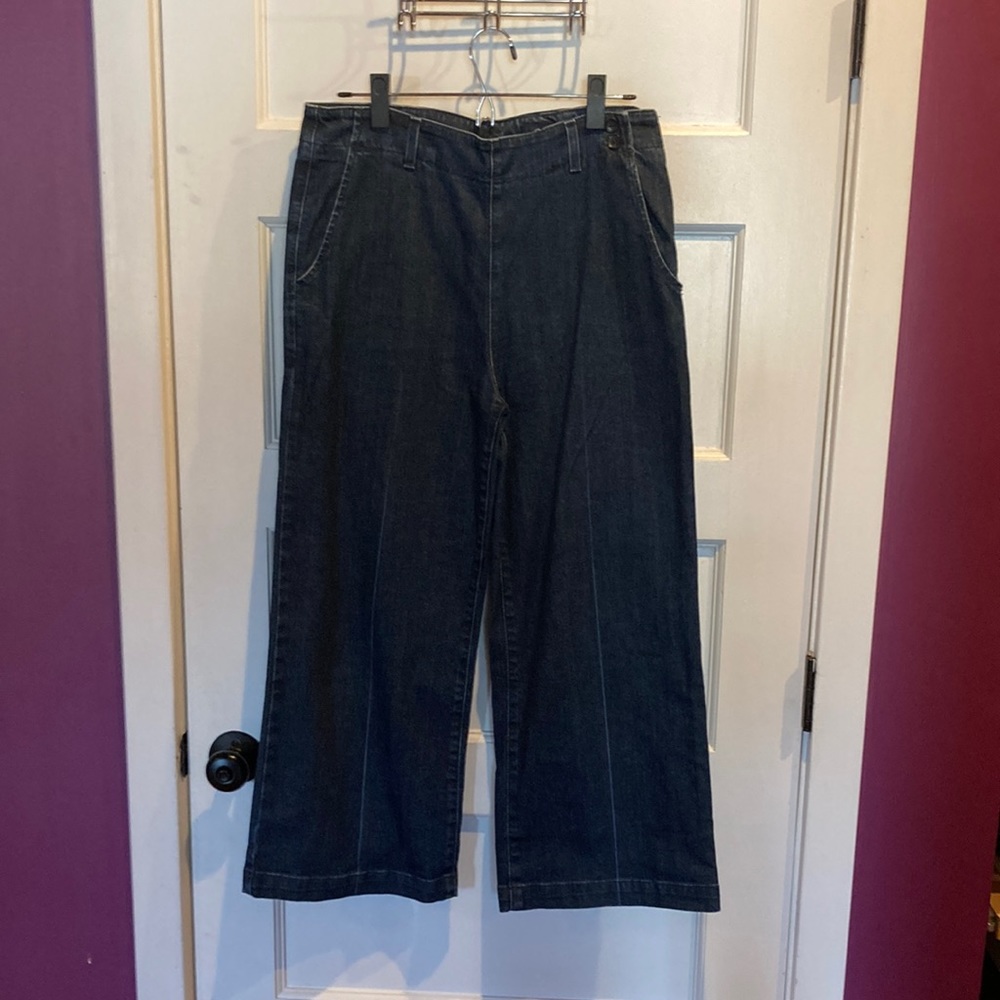 Adriano Goldschmied wide leg cropped denim trousers (Juliette)